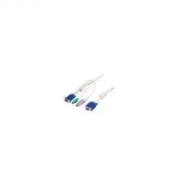 LevelOne 5m KVM-Kabel, VGA, PS/2, USB