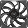 Gehäuselüfter SILVERSTONE SST-AS120B 120mm schwarz transparent, 3-Pin