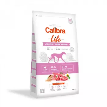 Trockenfutter für Hunde Calibra Life Junior Large Breed Lamb 12 kg — Trockenfutter für Welpen großer Rassen, 28 % Protein, 15 % Fett