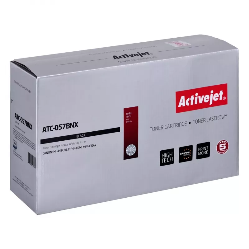 Activejet ATC-057BNX Toner (Ersatz für Canon CRG-057HBK; CRG-057H; Supreme; 10000 Seiten; schwarz) MIT CHIP