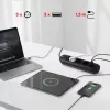 Steckdosenleiste MACLEAN MCE394 B — 3 Steckdosen + 3×USB A, 110–240V, 2,1A USB, 2500W, 1,5 m Kabel, schwarz