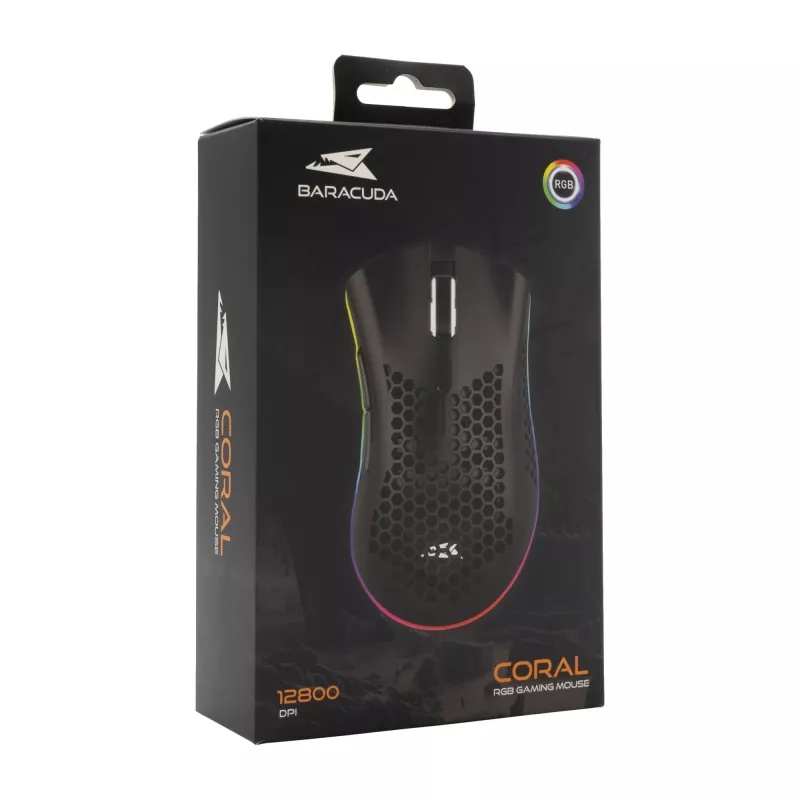 Maus Baracuda BGM-031 Coral Schwarz USB