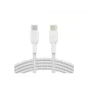 Kabel geflochten USB-C auf USB-C 1m Weiß