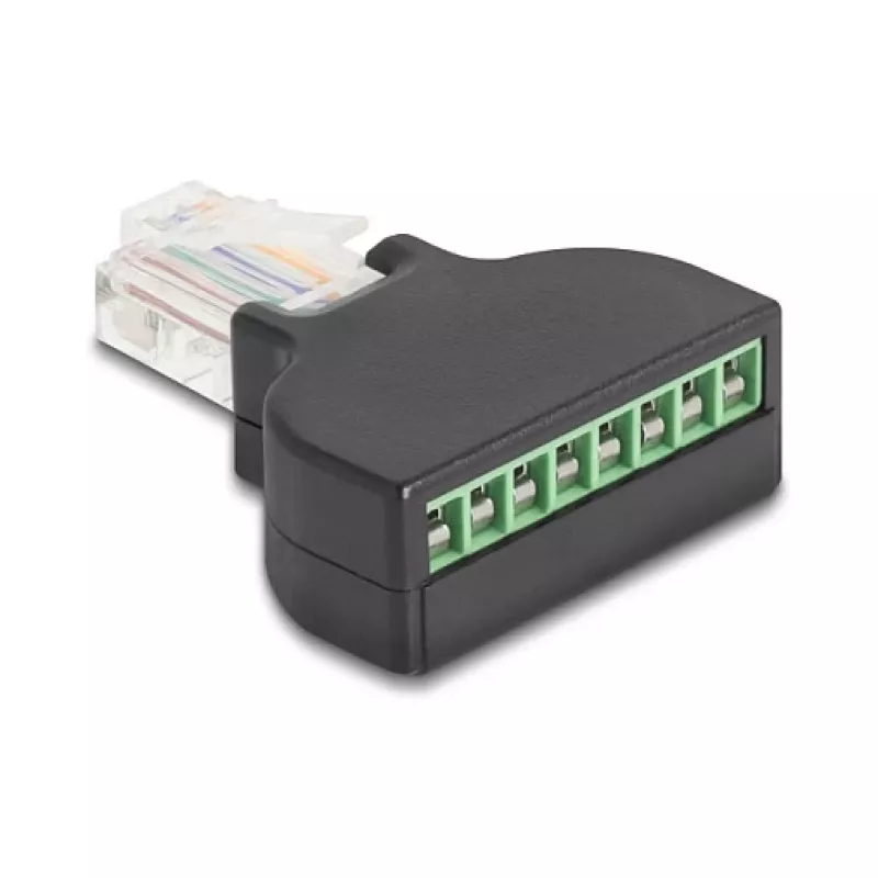 DeLOCK 90654 Kabel-Adapter RJ45 8-poliger Klemmblock Schwarz