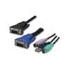 Intellinet 8-Port Rackmount KVM Switch, Combo USB + PS/2, On-Screen-Display, Kabel im Lieferumfang (Euro 2-Pin Stecker)
