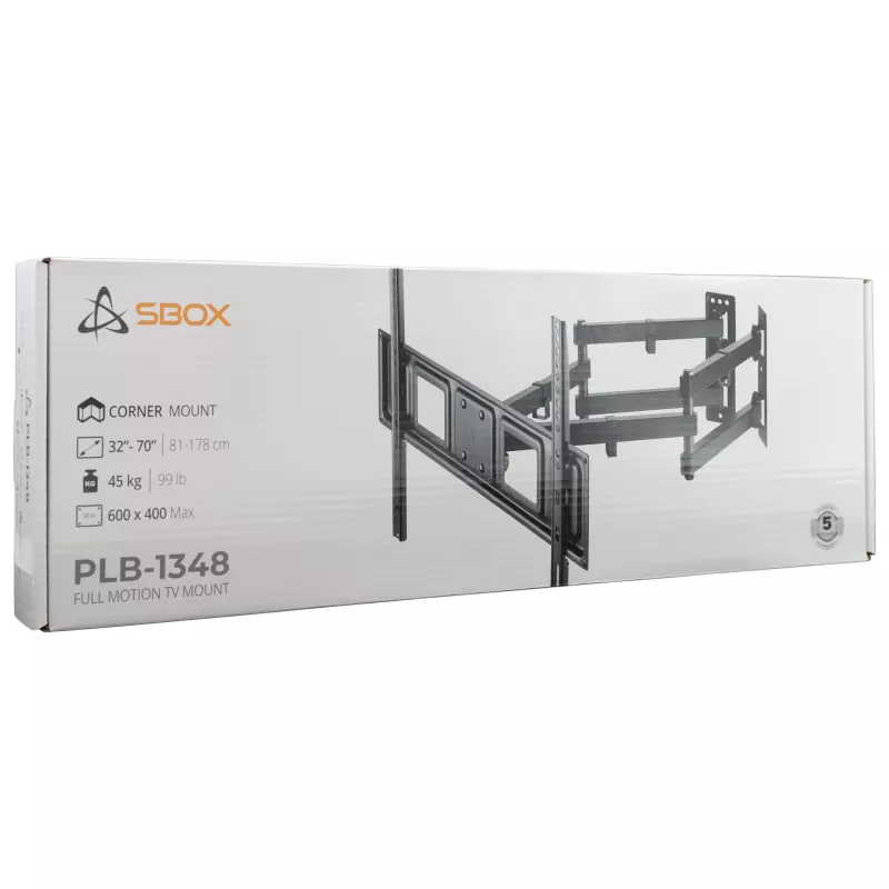 TV-Wandhalterung SBOX PLB-1348-2 für 37–63 Zoll Fernseher, bis 60 kg, VESA 800x400