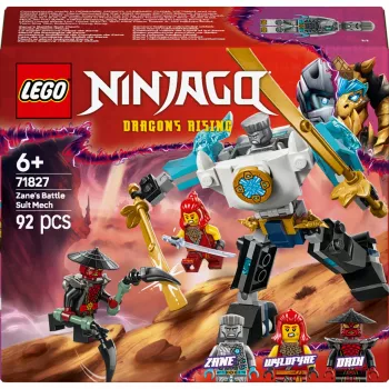 LEGO NINJAGO Set 71827 Zanes Kampfanzug-Mech, 92 Teile, 2 Minifiguren, Höhe 100 mm, Alter 6+