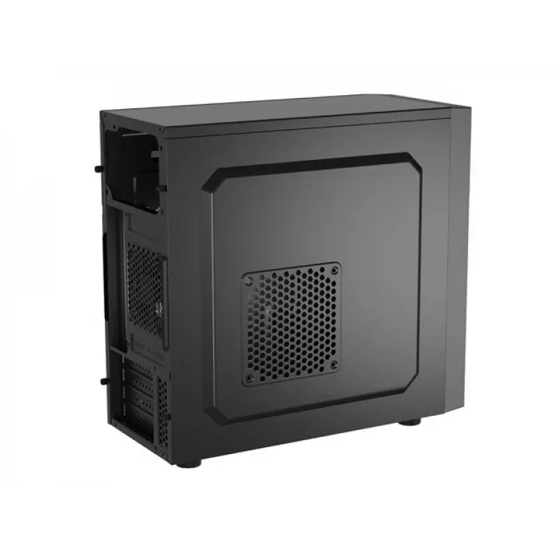 PC-Gehäuse NATEC Helix Mini Tower Schwarz — microATX/Mini-ITX, 3×3,5 Zoll + 5×2,5 Zoll, 33 cm GPU, USB-C/USB-A Anschlüsse