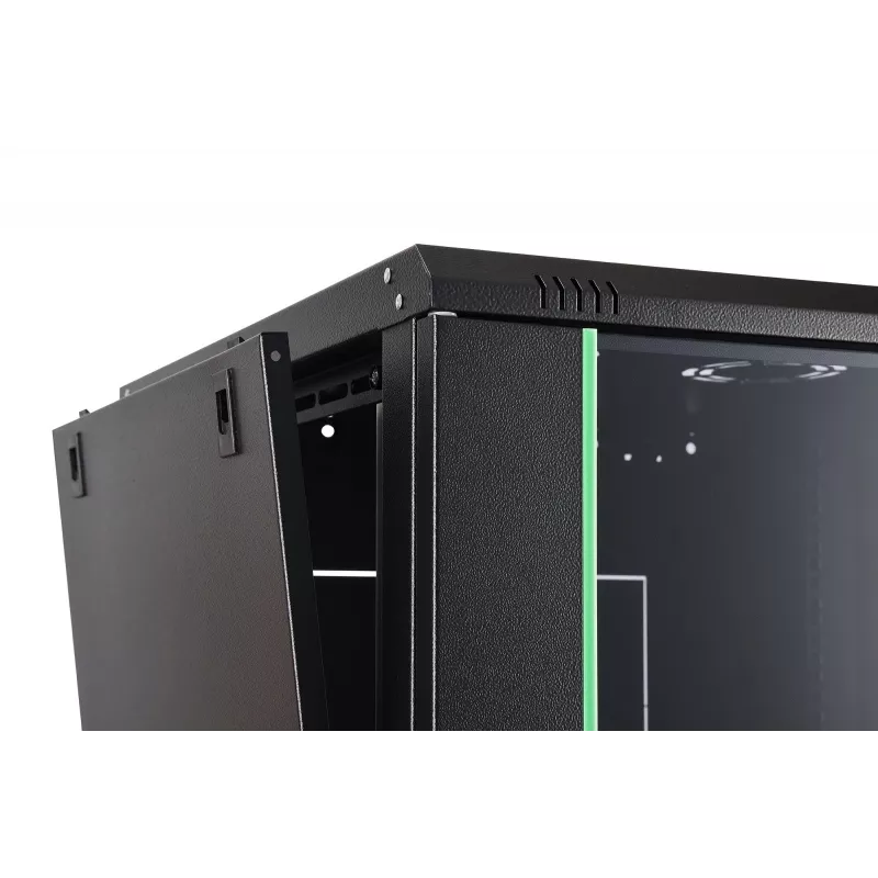 Wandmontiertes Netzwerkgehäuse DIGITUS Dynamic-N DN-37111 — 12U, 600 x 600 mm, IP20, Schlüsselschloss