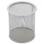 Federmäppchen Forpus, rund, silber, leer, gelochtes Metall 1005-009