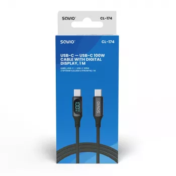Savio USB-C - USB-C-Kabel CL-174 1m schwarz USB 3.2 Gen 1