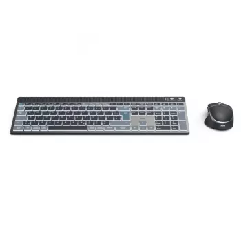 Kabelloses Multi-Device-Tastatur- und Maus-Set HAMA WKM-750 — schwarz, kabellose Konnektivität
