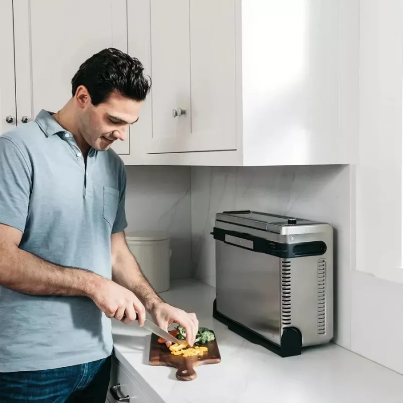 Ninja SP101 Single 10 L Stand-alone 2400 W Heißluftfritteuse Schwarz, Edelstahl