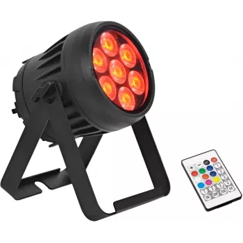 LED-PAR-Scheinwerfer EUROLITE AKKU IP PAR 7 QCL CRMX MK2 – batteriebetriebener RGBW-Uplighter mit QCL-LEDs und CRMX