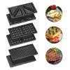 Clatronic ST/WA 3670 Sandwichmaker 800 W Schwarz, Edelstahl