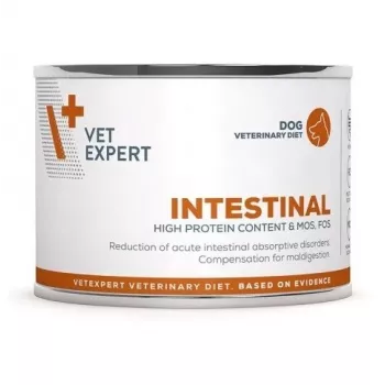 Nassfutter für Hunde VETEXPERT Intestinal Lamb 200 g — Veterinärdiät zur Unterstützung der Verdauung, ausgewachsene Hunde, gluten- und sojafrei