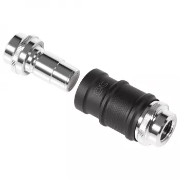 Wasserblock-Adapter Aquatuning GmbH 13857 Messing Nickel Kunststoff Schwarz Chrom