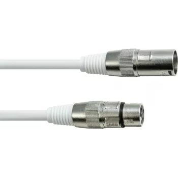 DMX-Kabel EUROLITE XLR 3-polig 5 m weiß