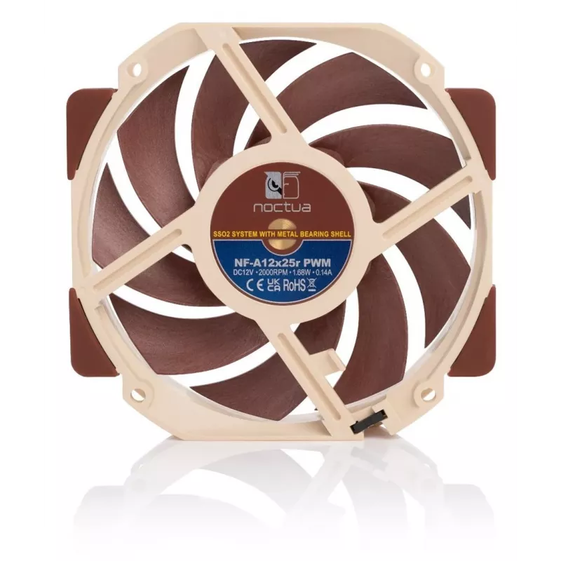 Lüfter Noctua NF-A12X25R PWM 12 cm Beige Braun 2000 RPM 102.1 m³/h