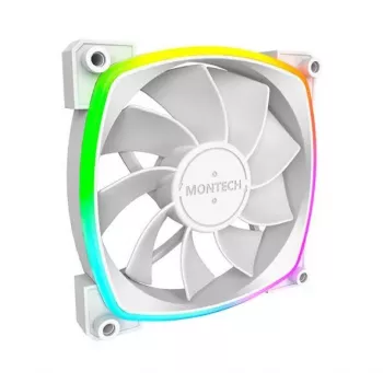 Montech RX120 PWM Computergehäuselüfter 12 cm Weiß 3 Stück