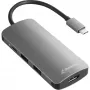 Multiport-Adapter Sharkoon USB 3.0 Typ C 3.2 Gen 1 grau