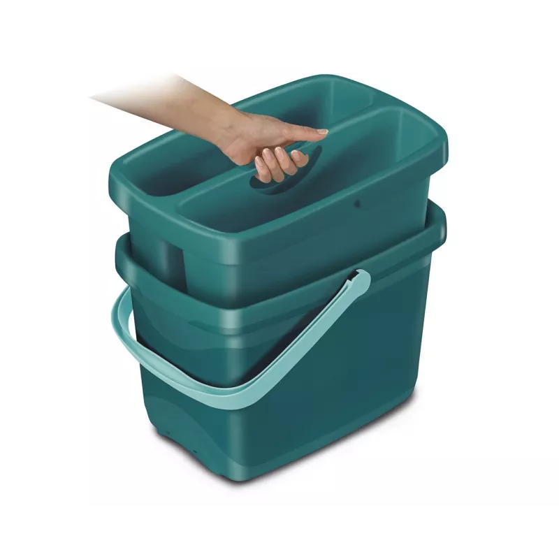 Bucket Leifheit Combi Box 1052001 mit integrierter Presse und ergonomischem Griff