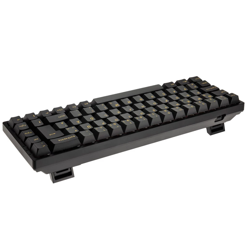 AKKO 3068B Plus Schwarz&Gold Wireless Gaming-Tastatur, mechanisch, RGB - V3 Cream Gelb, ISO (DE), schwarz
