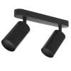 Maclean MCE452 B Wand- und Deckenstrahler, beweglich, Aluminium, 2xGU10, Schwarz matt