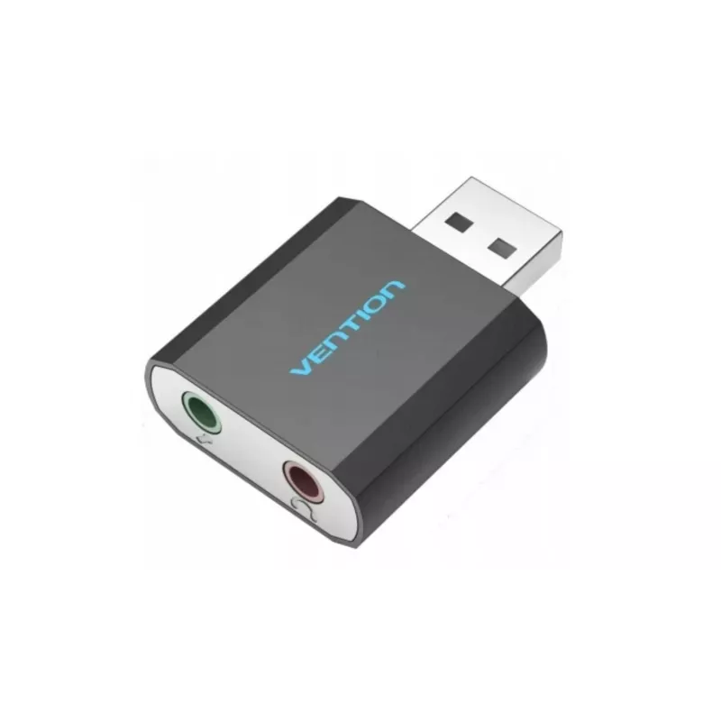Vention USB External Sound Card Schwarz Metal Type