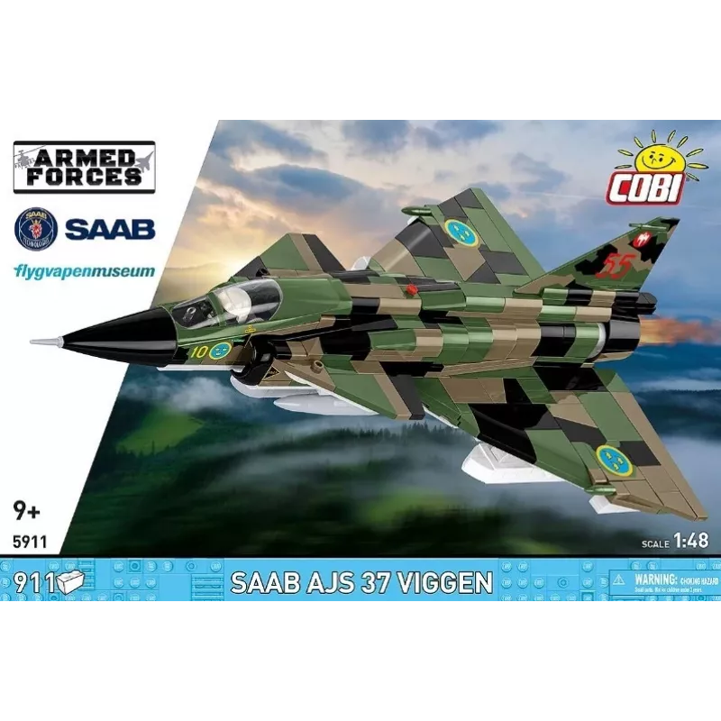 Konstruktionsset Cobi Blocks Saab AJS 3 Viggen 911-tlg. Modellbausatz, 911 Teile