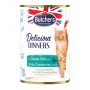 Nassfutter für Katzen butcher's Delicious Dinners Ocean Fish Chunks in Gelee 400 g, Fischgeschmack, Senior, Dose