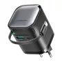 Ladegerät Joyroom JR-TCL02 65W USB-A und USB-C mit integriertem USB-C-Kabel, schwarz