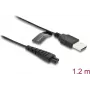 DELOCK USB-Ladekabel 5 V für Elektrorasierer, kompatibel mit Remington HC4250, MB4200, MB6850, XR1330 Serie