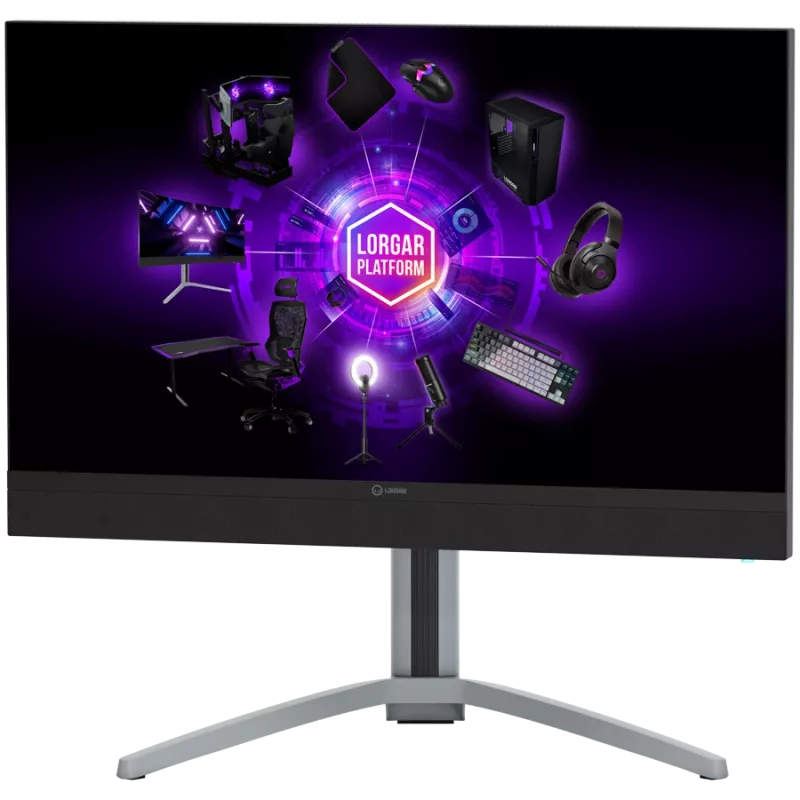 LORGAR 27MP1, UHD MiniLED Gaming Monitor Pro, 27'' (3840*2160) Fast-IPS-Flachbildschirm, schwarz/milchgrau