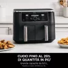 Ninja AF400EU Heißluftfritteuse Doppel 9,5 L Stand-alone 2470 W Heißluftfritteuse Schwarz