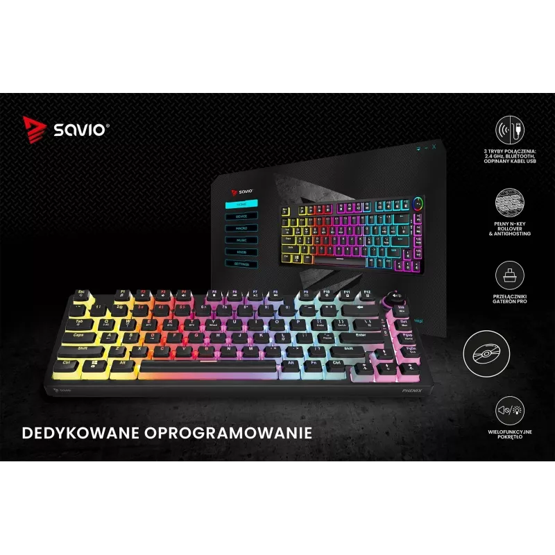 Savio SAVGK-PHENIX YELLOW PUDDING Gelb USB