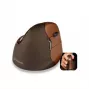 BakkerElkhuizen Evoluent 4 Small Wireless, rechtshändig, vertikales Design, Laser, RF Wireless, 2600 DPI, Schwarz, Braun