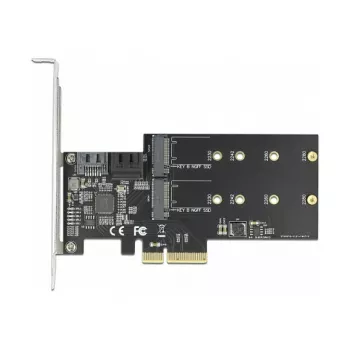 SATA- und M.2-PCI-Express-Karte DeLOCK 3 Port SATA und 2 Slot M.2 Key B