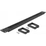 DeLOCK Cable Management Brush Strip with 2 hooks - Kabelführungspanel mit Bürste - Schwarz - 1U - 48,3 cm (19) (66486)