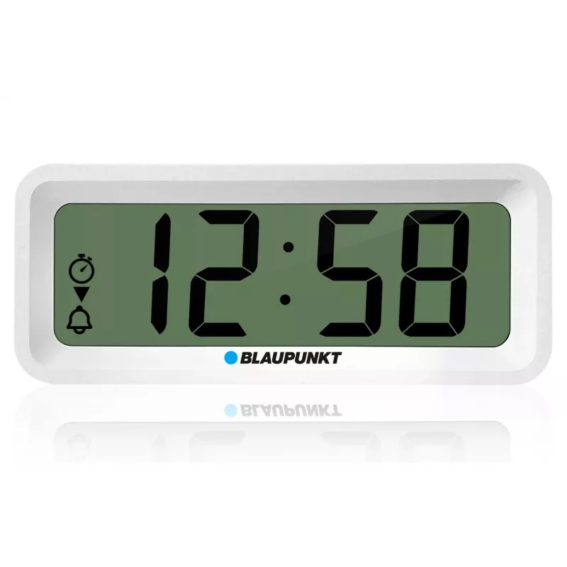 Wecker BLAUPUNKT CL04WH Multifunktionsuhr, weiß — Thermometer, Kalender, Schlummerfunktion, 88×37×21 mm