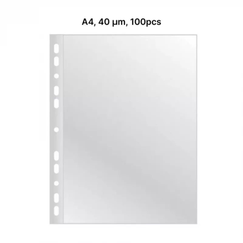 AD Class PUNCHED POCKET Kristallklar A4 40 my, Beutel 100 Stück