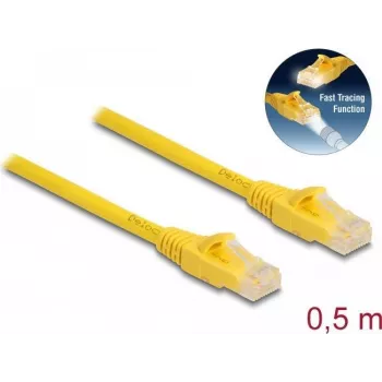 Netzwerkkabel DeLOCK RJ45 Kabel Cat.6A U/UTP 0,5 m Gelb