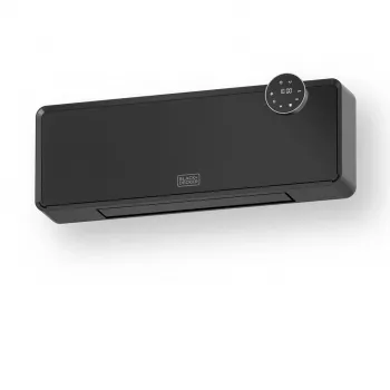 Wandheizgerät Schwarz & Decker BXWSH2001E 2000W, einstellbarer Thermostat, IP22, LED-Anzeige, Fernbedienung, wandmontierbar