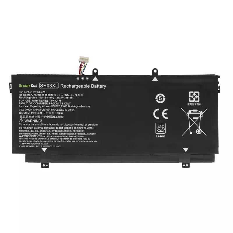 Batterie Grün Cell HP147 Spectre x360 13-AC 13-W 13-W050NW 13-W071NW