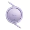 Baseus Free2Pull - 20 W USB-C auf Lightning ausziehbares Kabel, 1 m (lila)