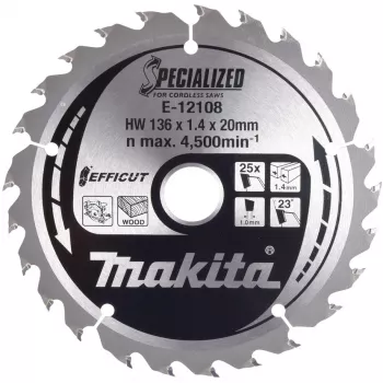 Makita E-12120 EFFICUT Sägeblatt 136x20x25Z (E-12120)