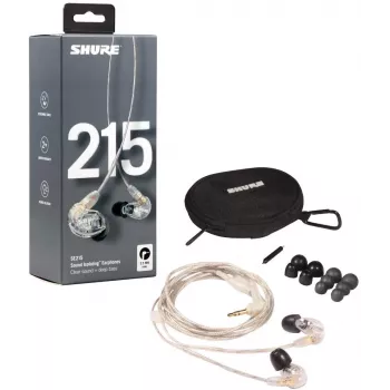 Shure SE215 Pro Headset Kabelgebundener In-Ear Monitor für Bühne/Studio Transparent