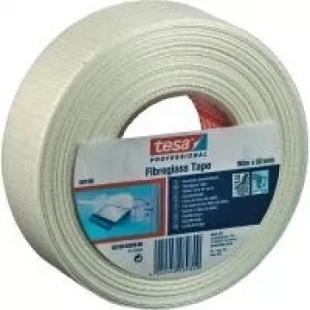Klebeband Tesa Glasgewebeband 60100 – Glasgewebeband, 45 m Länge, 50 mm Breite, weiß