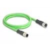 Netzwerkkabel DeLOCK M12 Kabel D-codiert 4-polig Stecker auf Buchse PUR (TPU) 1 m