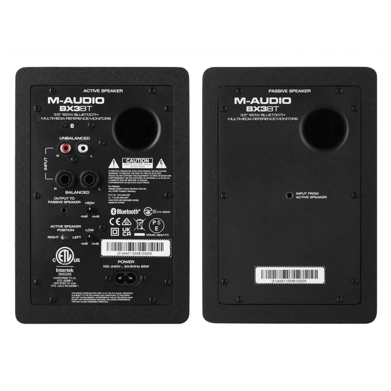 Studio Nahfeld-Monitorlautsprecher M-Audio BX3 Paar BT Bluetooth kabellose Verbindung, aktiv 3 Zoll Tieftöner